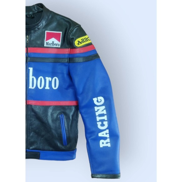 Vintage🔥 Marlboro Racing Leather Jacket - Picture 5 of 8